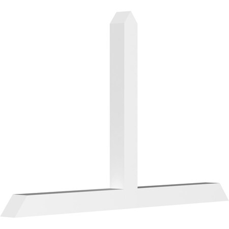Ekena Millwork Portland Architectural Grade PVC Gable Bracket, 96"W x 60"H x 6"D x 6"F, 15/12 Pitch GBP096X60X0606POR00